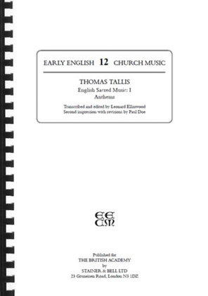 Book cover for English Sacred Music I: Anthems (Made to order)