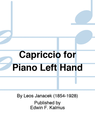 Book cover for Capriccio for Piano Left Hand
