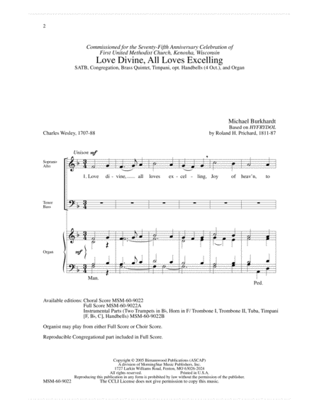 Love Divine, All Loves Excelling (Choral Score) image number null