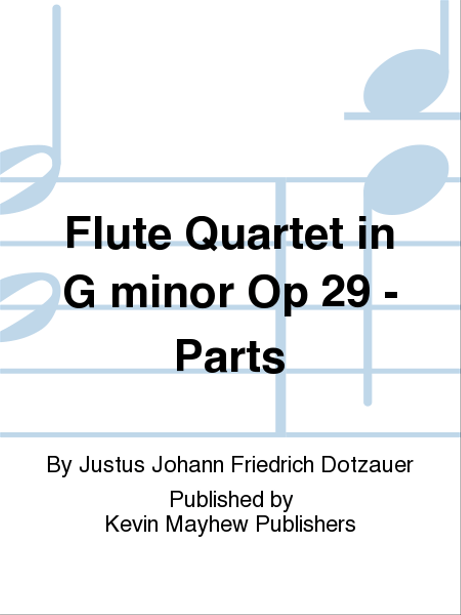 Flute Quartet in G minor Op 29 - Parts Flute Quartet scores gallery preview page 1