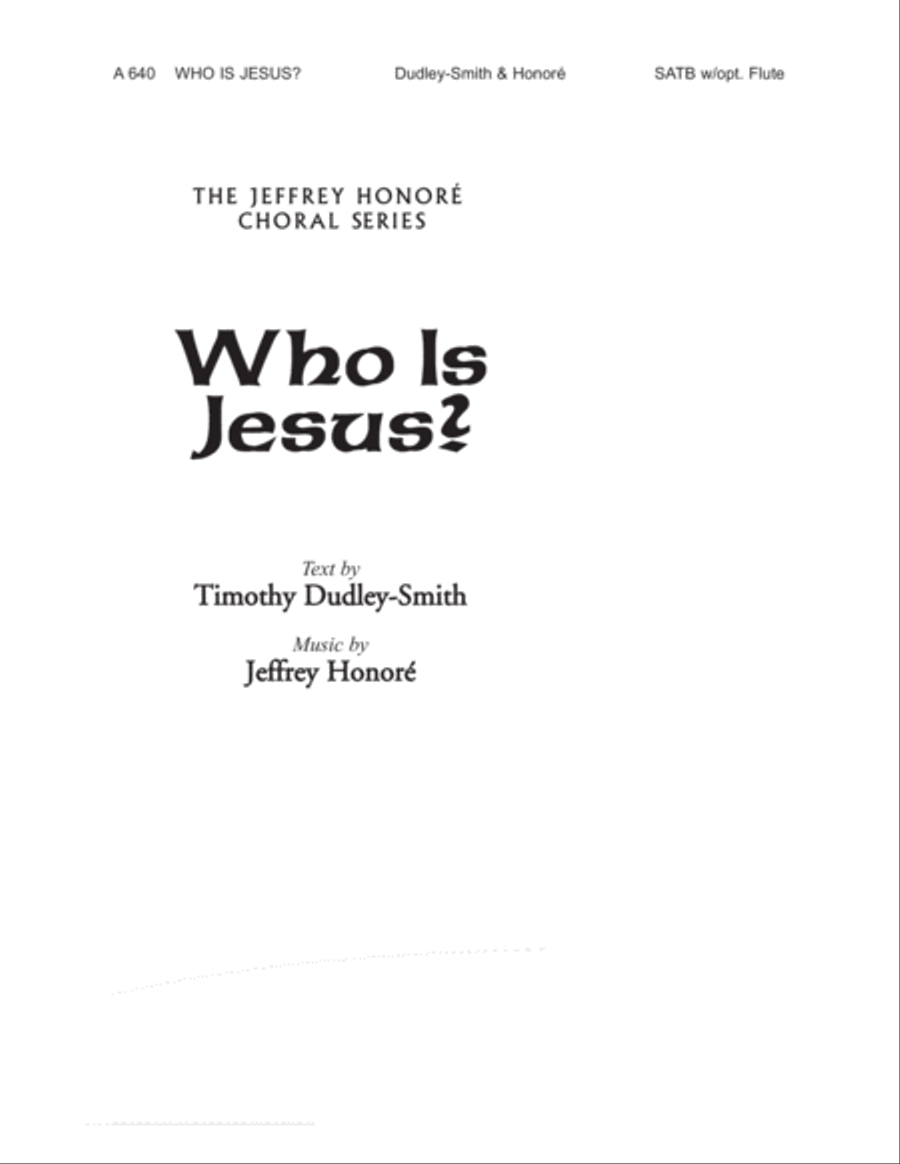 Who Is Jesus? 4-Part scores gallery preview page 1
