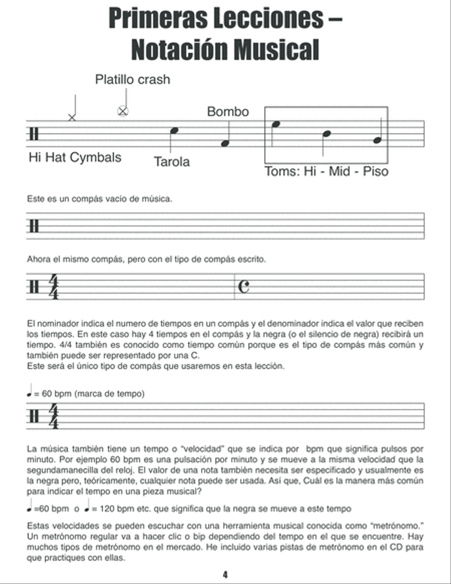 Primeras Lecciones Bateria Drum Set scores gallery preview page 5