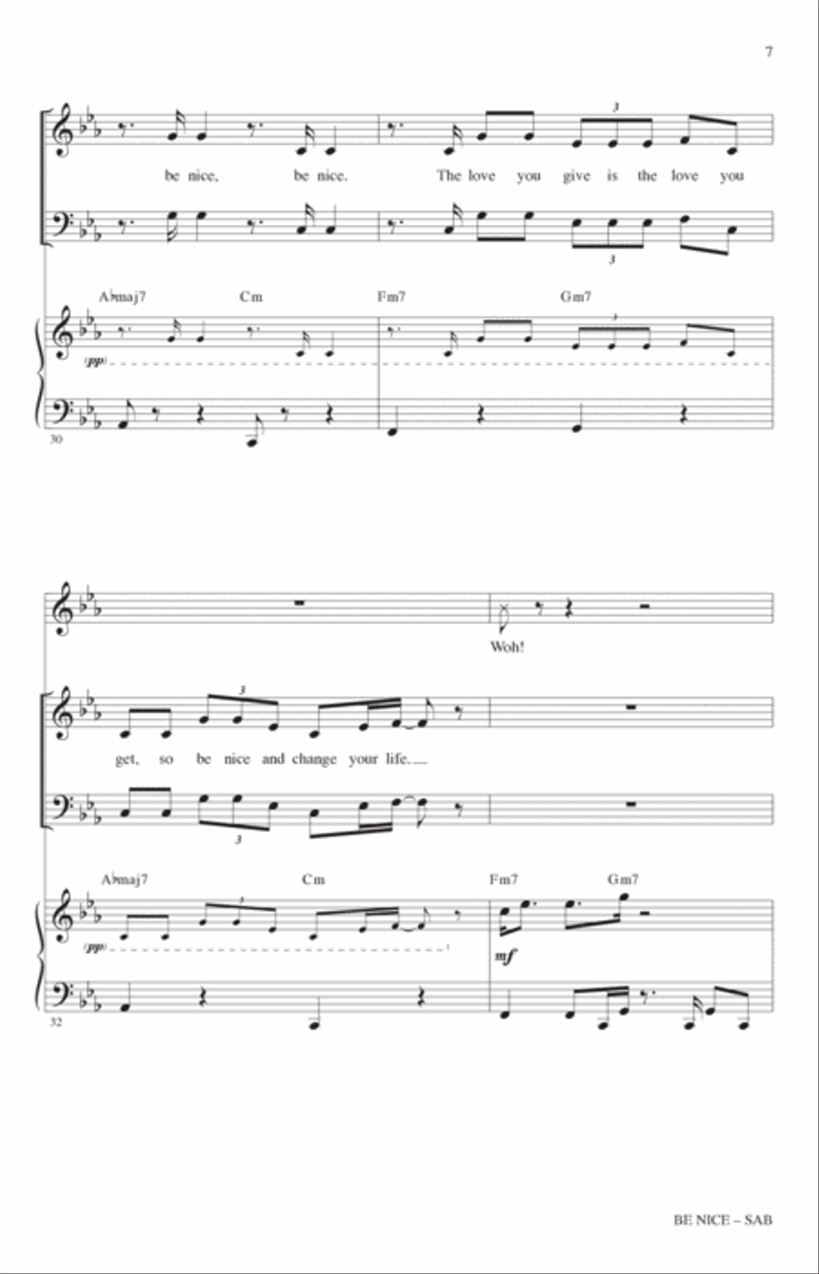 Be Nice (feat. Snoop Dogg) (arr. Alan Billingsley) 3-Part scores gallery preview page 6