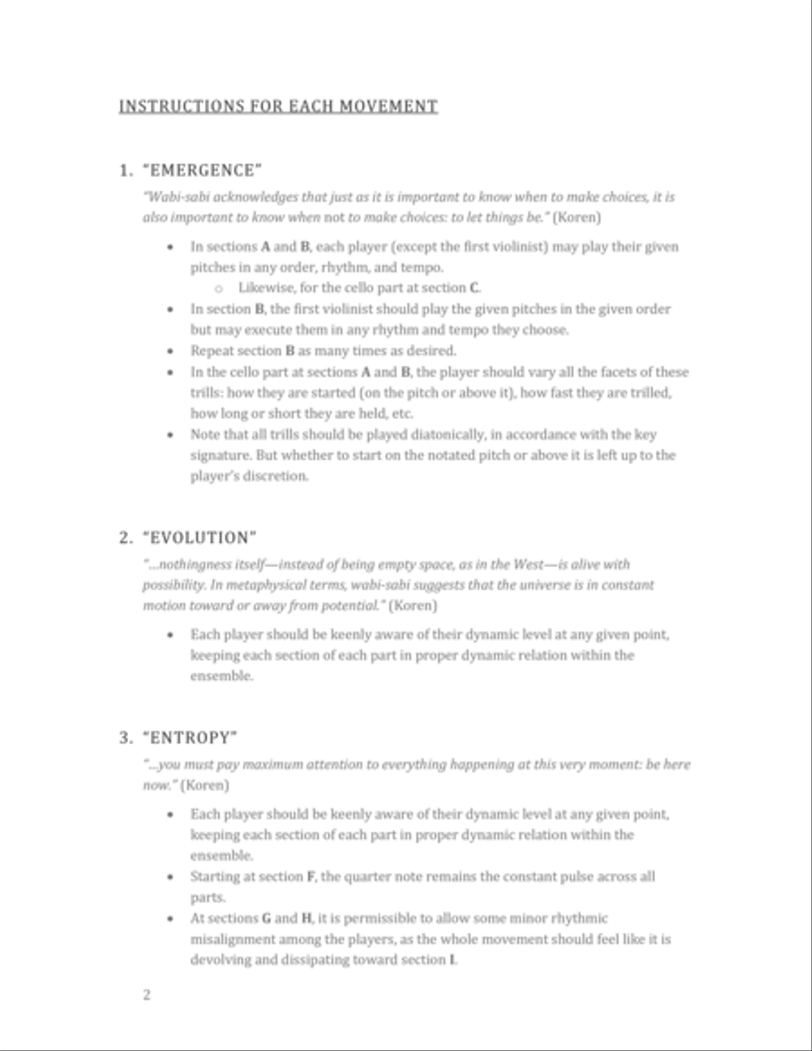 Wabi-Sabi (for string quartet) [Cello] String Quartet scores gallery preview page 3