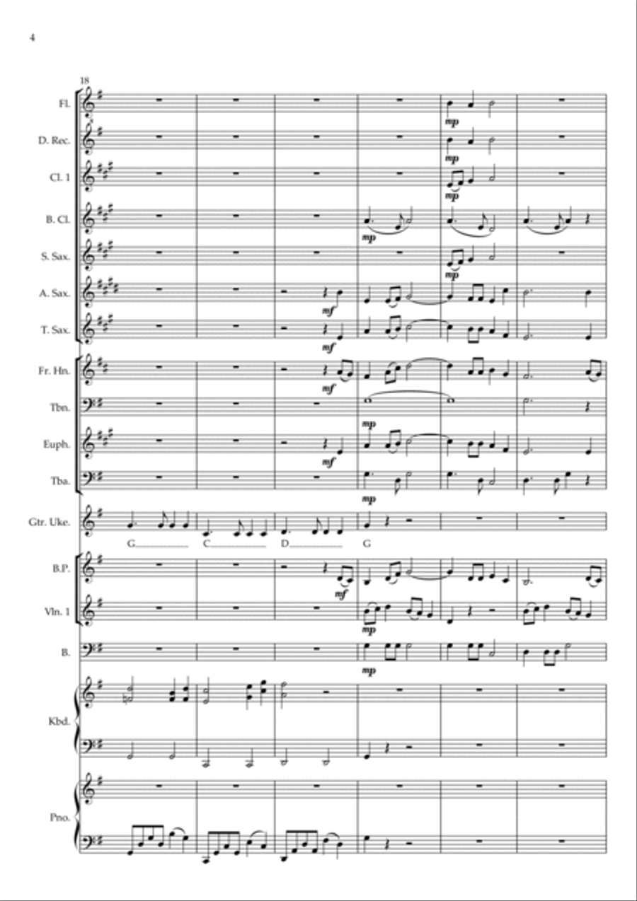 Waly Waly (The water is wide) Concert Band scores gallery preview page 4