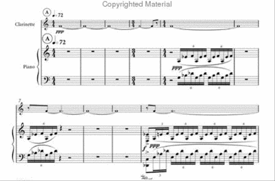 Les Flammes sont… Clarinet Solo scores gallery preview page 2