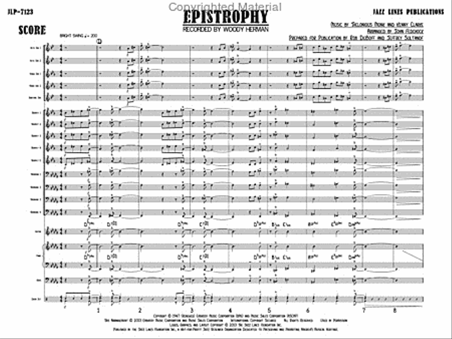Epistrophy Epistrophy Big Band scores gallery preview page 4