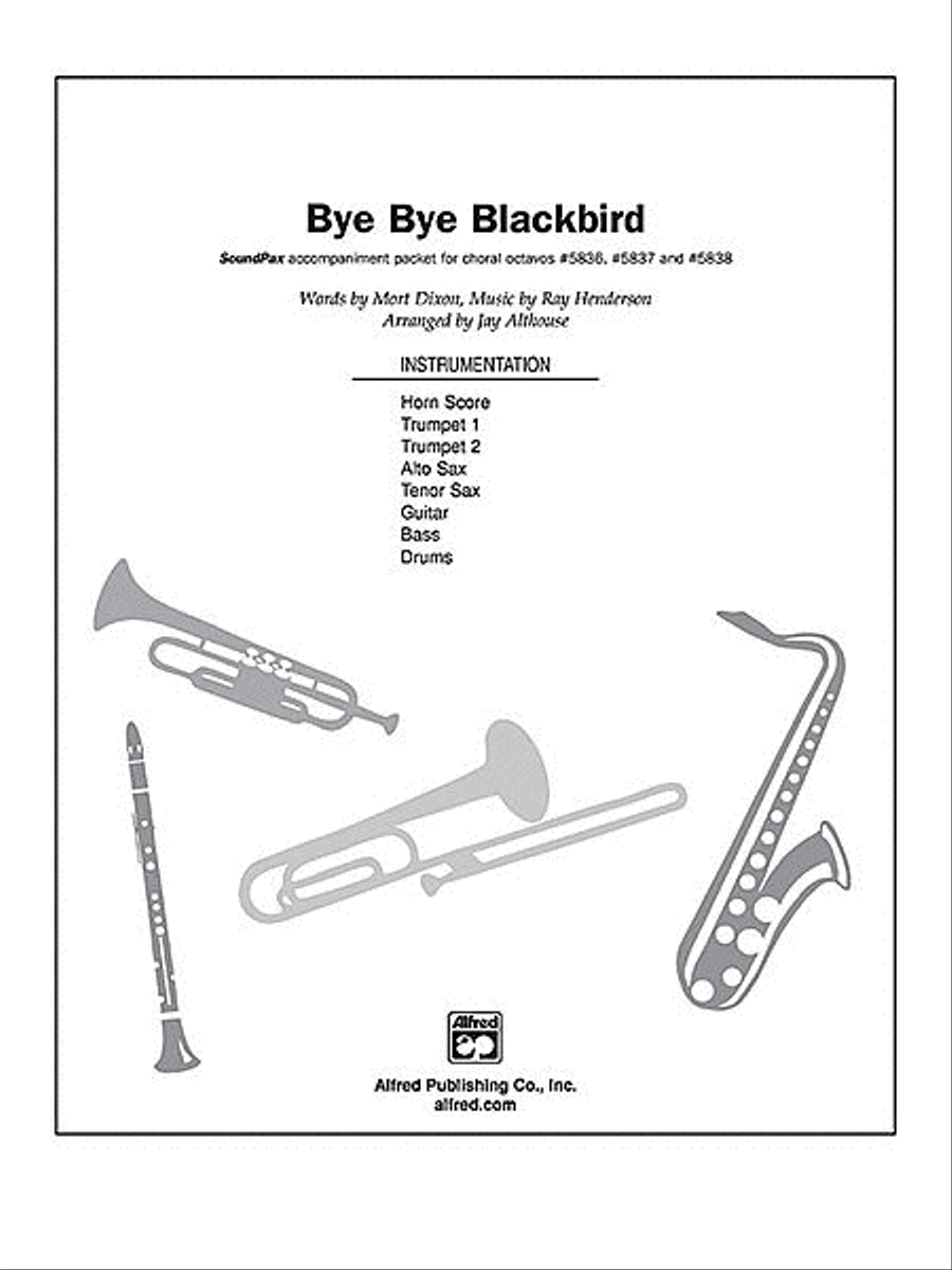 Bye Bye Blackbird Choir scores gallery preview page 1