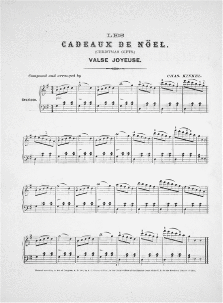 Les Cadeaux de Noel (Christmas Gifts). Valse Joyeuse Piano Solo scores gallery preview page 2