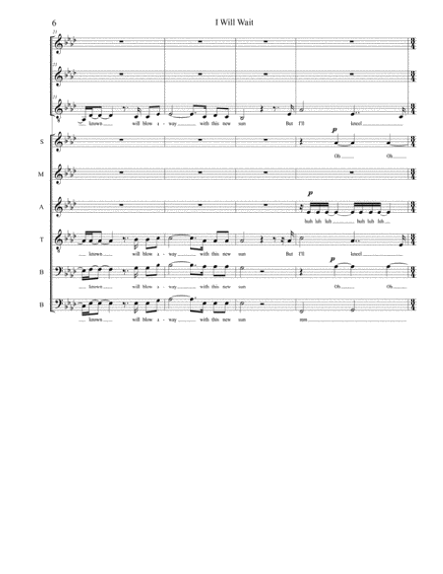 I Will Wait 4-Part scores gallery preview page 6