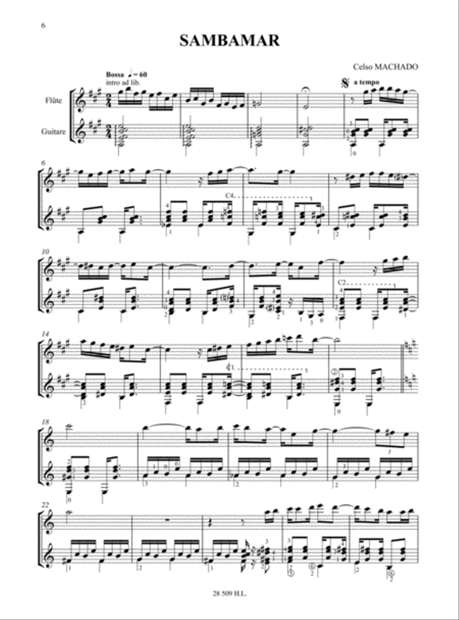 Sambamar - 6 Pieces Flute scores gallery preview page 3