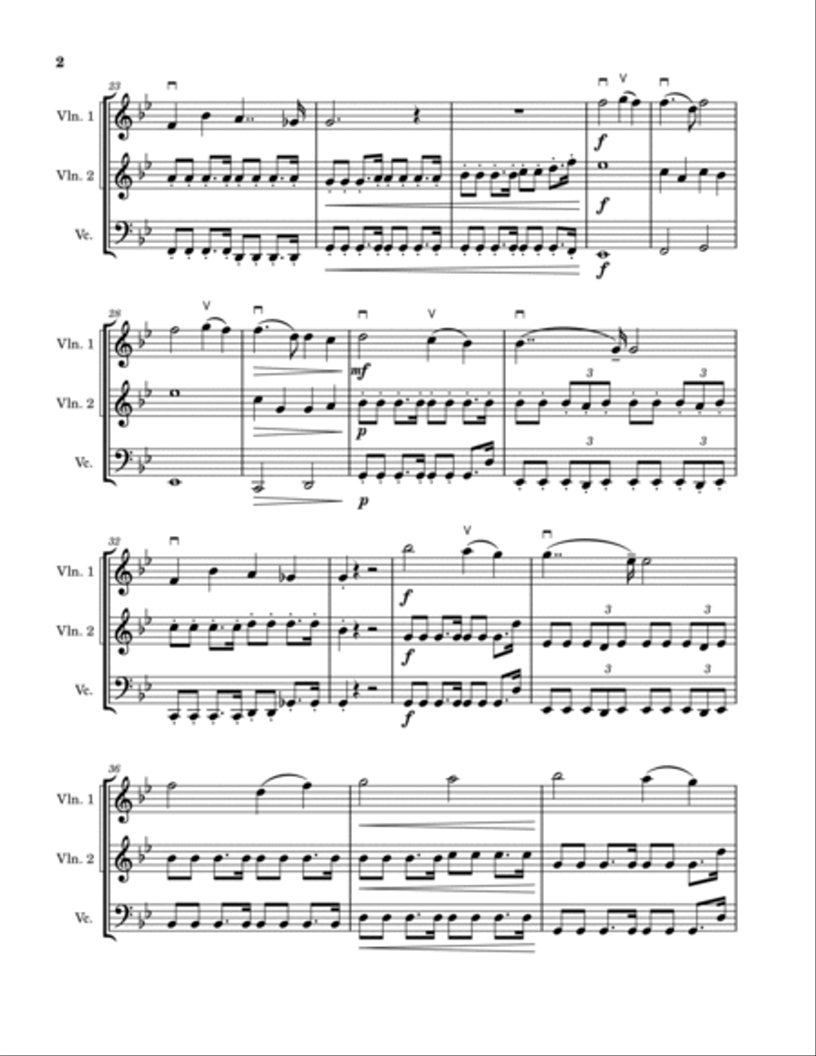 Nearer, My God, To Thee String Trio scores gallery preview page 2