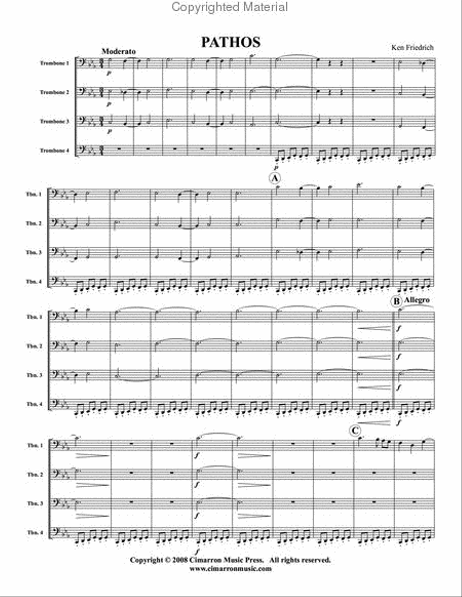Pathos Pathos Trombone Quartet scores gallery preview page 2