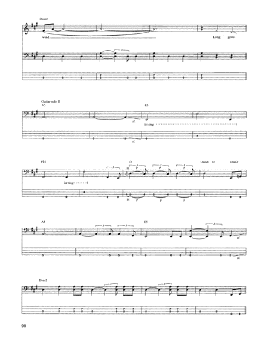 Tuesday's Gone Guitar Tablature scores gallery preview page 5