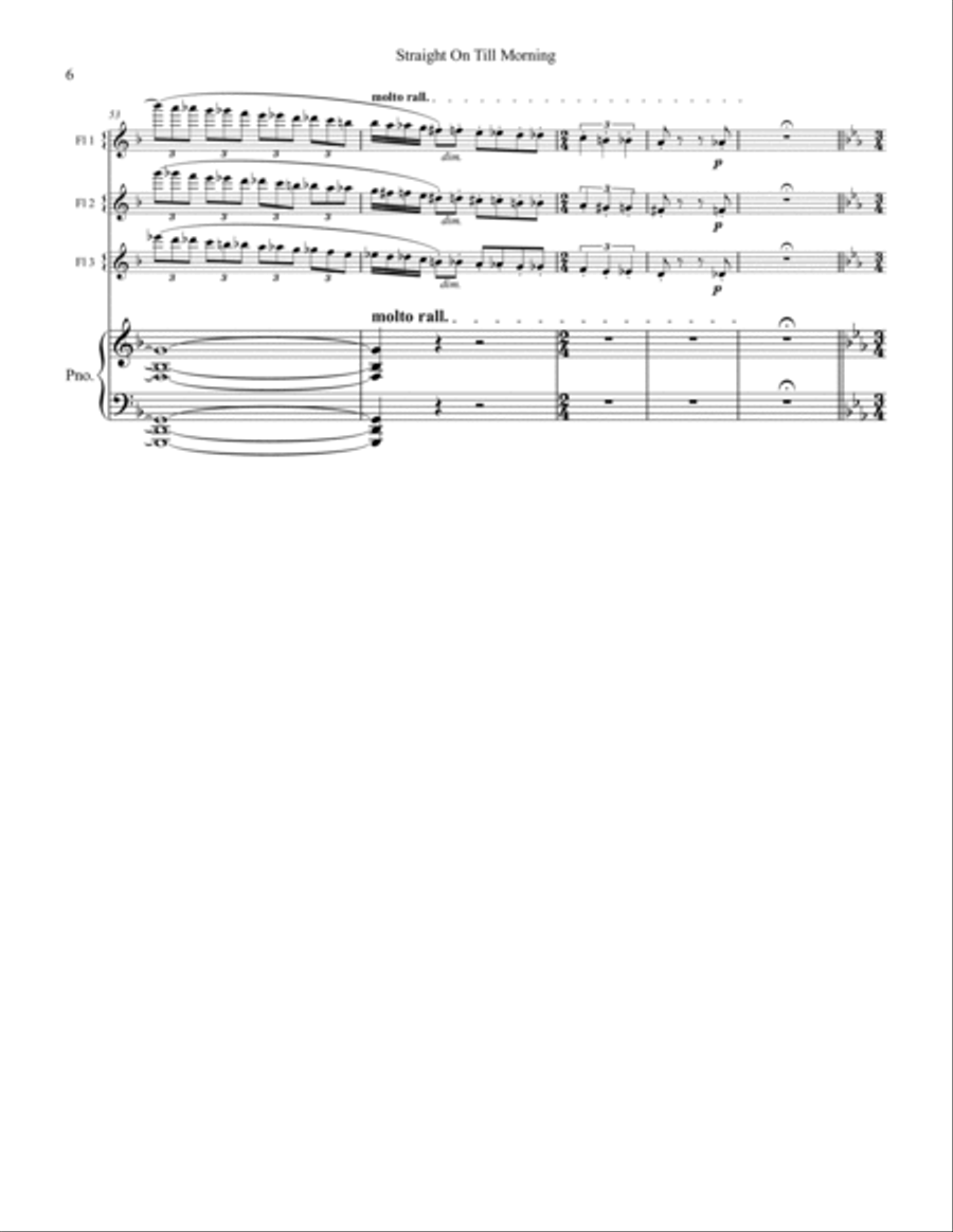 Straight On Till Morning Small Ensemble scores gallery preview page 6