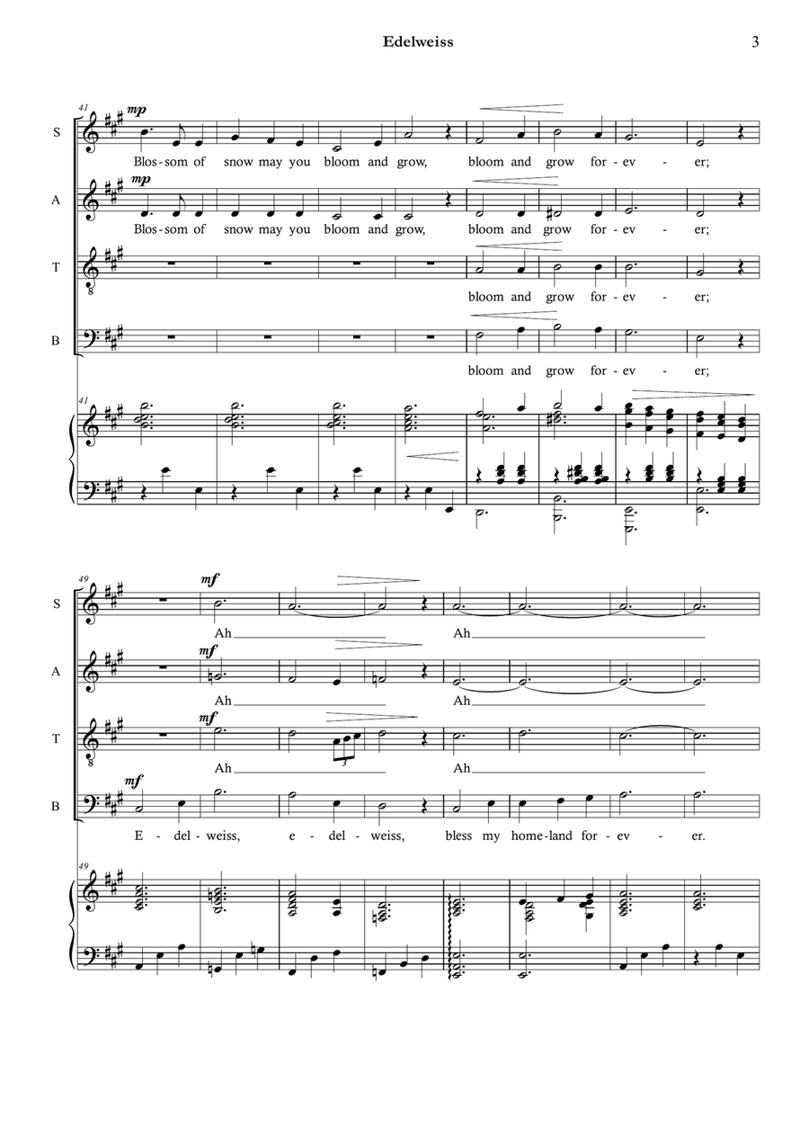 Edelweiss 4-Part scores gallery preview page 3
