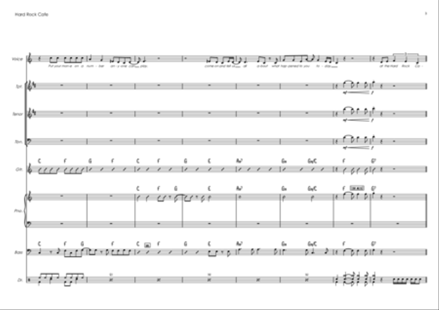 Hard Rock Cafe Hard Rock Cafe Jazz Ensemble scores gallery preview page 3