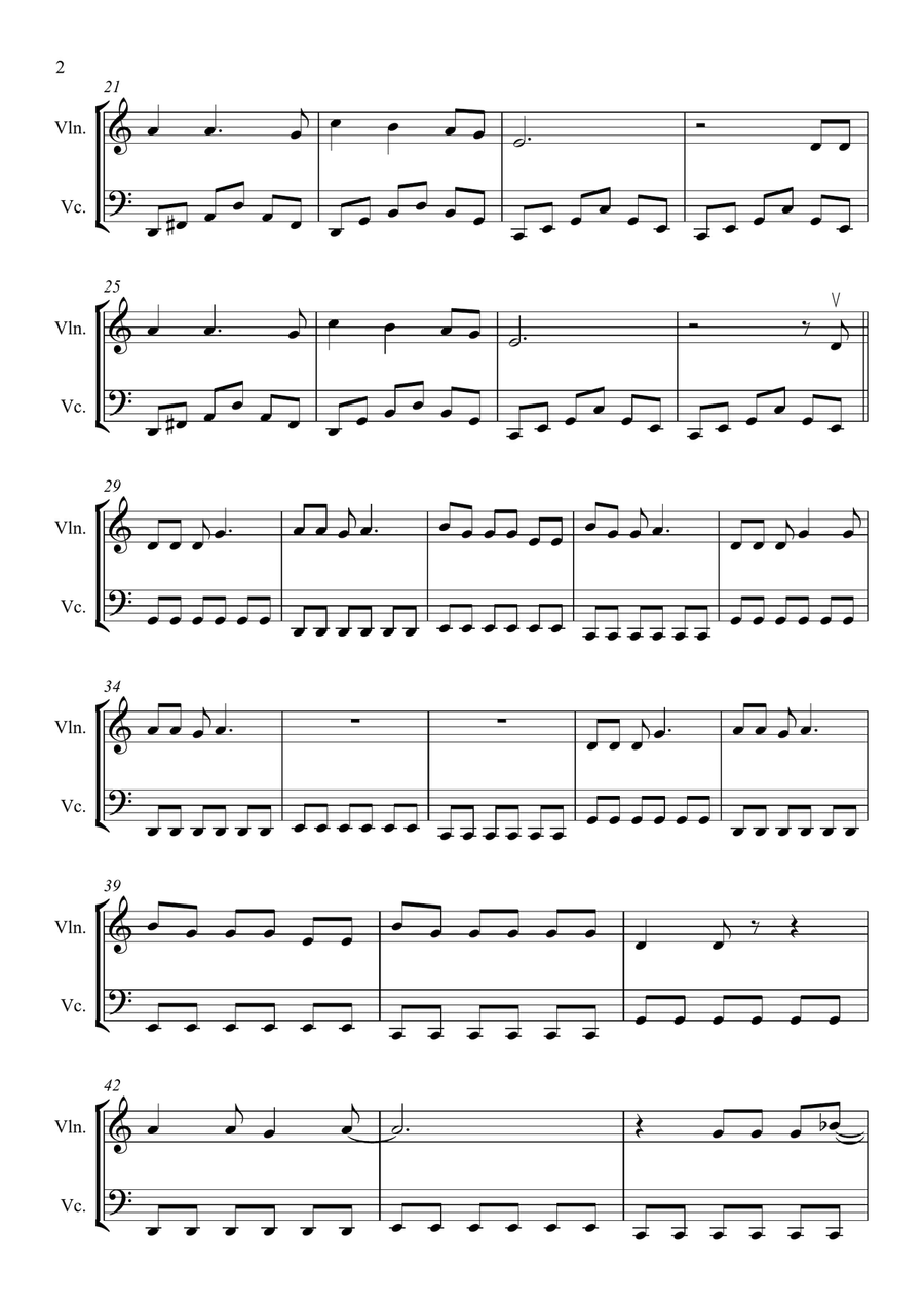 I'm With You String Duet scores gallery preview page 2