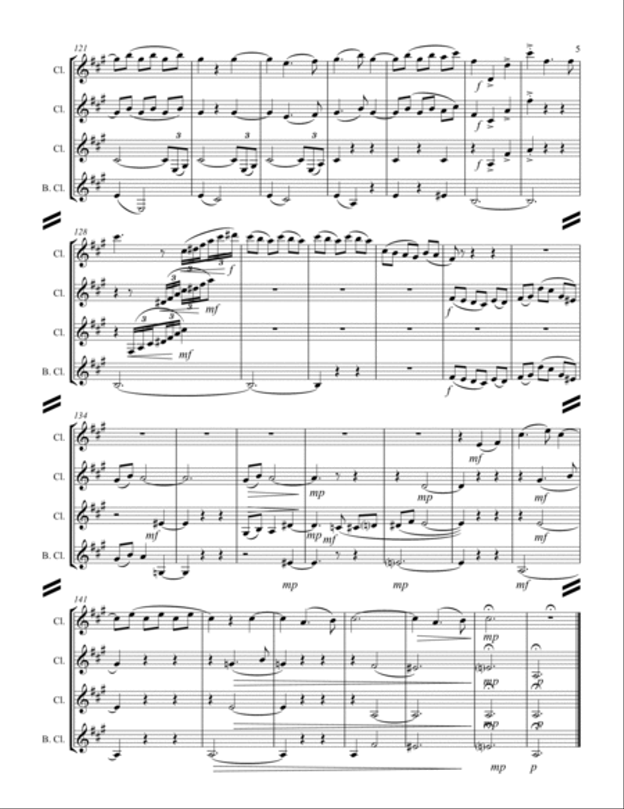 Debussy – La plus que lente (for Clarinet Quartet) Debussy – La plus que lente (for Clarinet Quartet) Clarinet Quartet scores gallery preview page 6