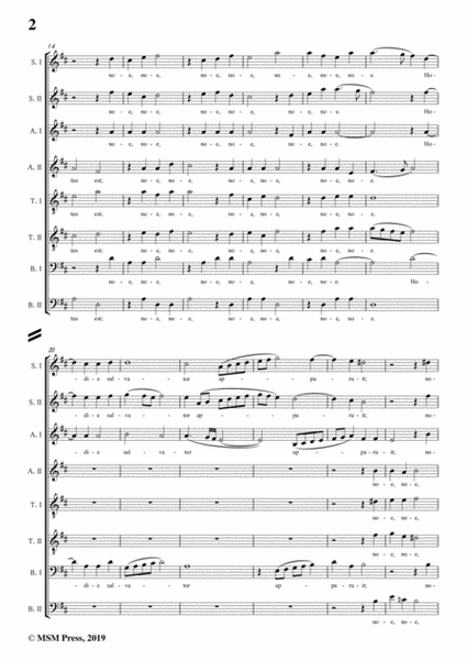 Palestrina-Hodie Christus natus est(Versions 2),in D Major,for A cappella image number null