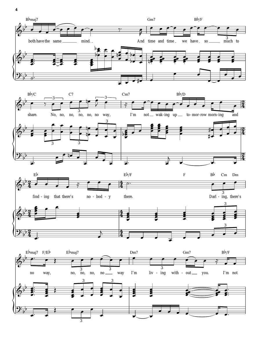 And I Am Telling You I'm Not Going Piano, Vocal scores gallery preview page 4