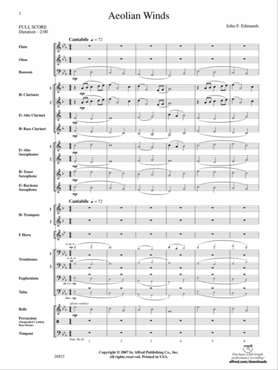 Aeolian Winds: Score Concert Band scores gallery preview page 2