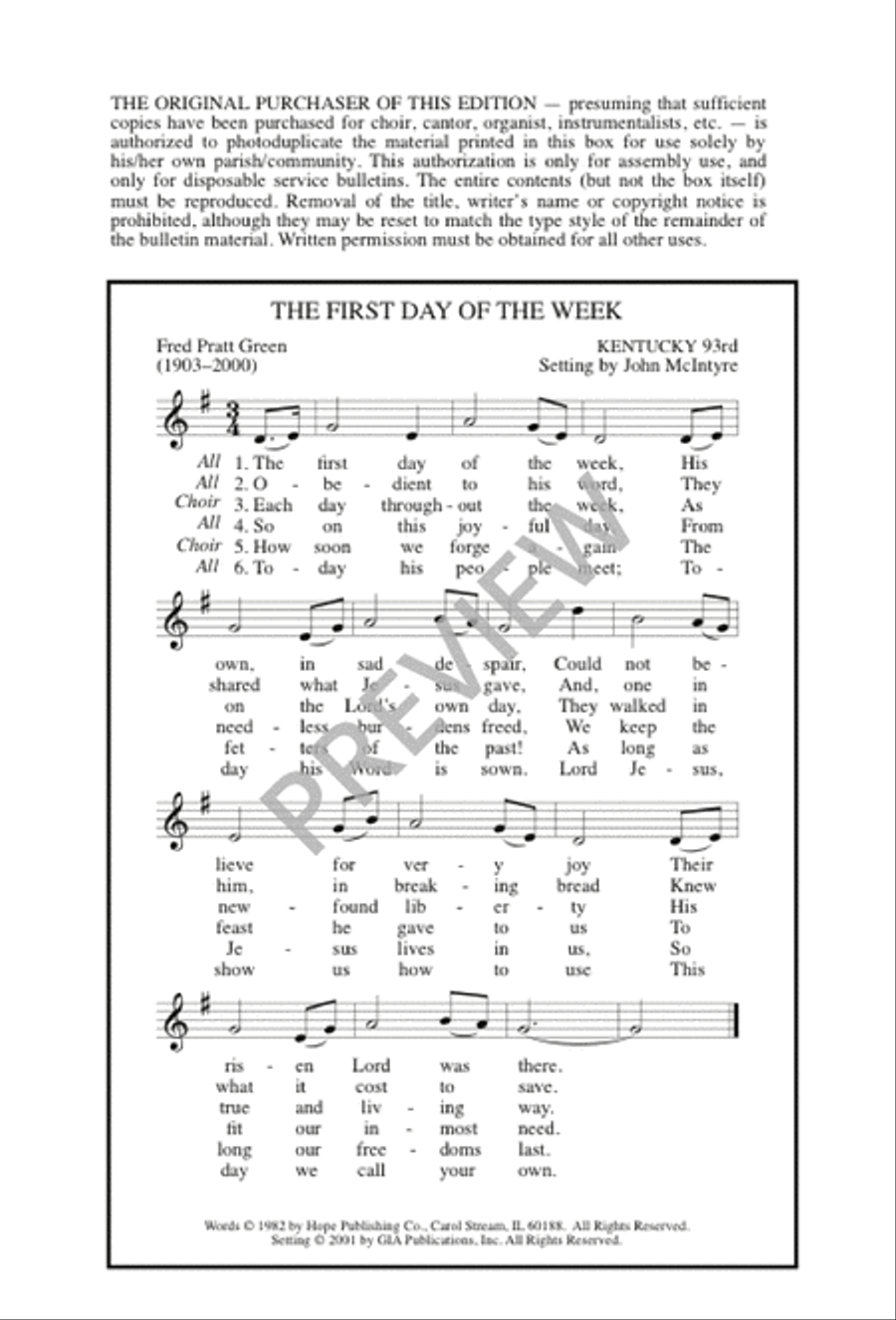 The First Day of the Week 3-Part scores gallery preview page 9
