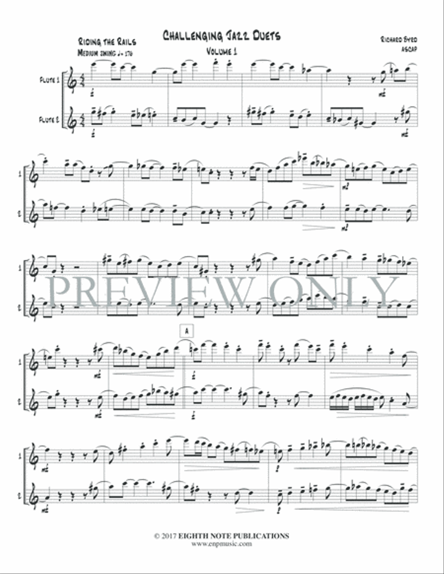 Challenging Jazz Duets, Volume 1 Flute Duet scores gallery preview page 3