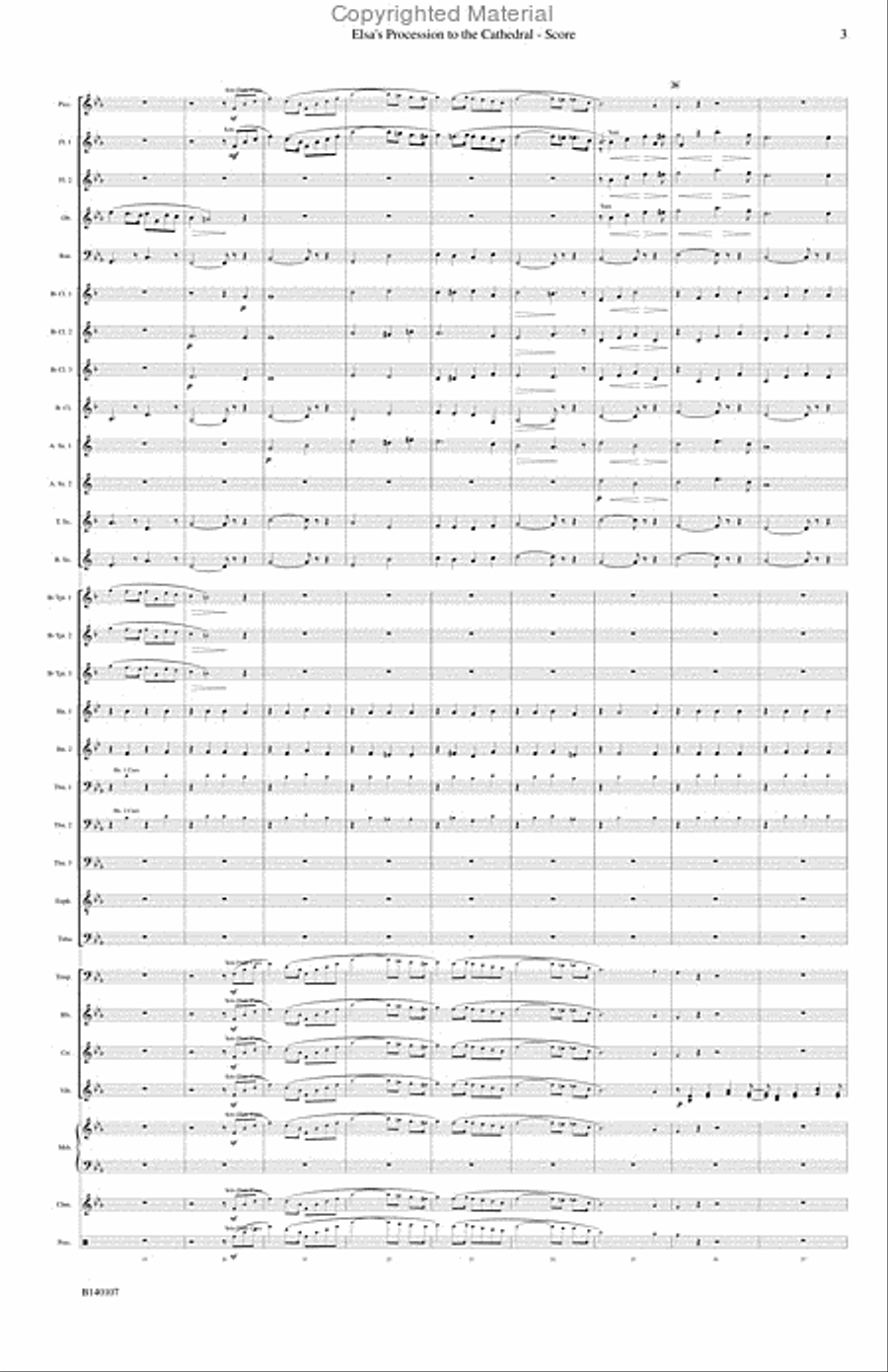 Elsa's Procession to the Cathedral Concert Band scores gallery preview page 4