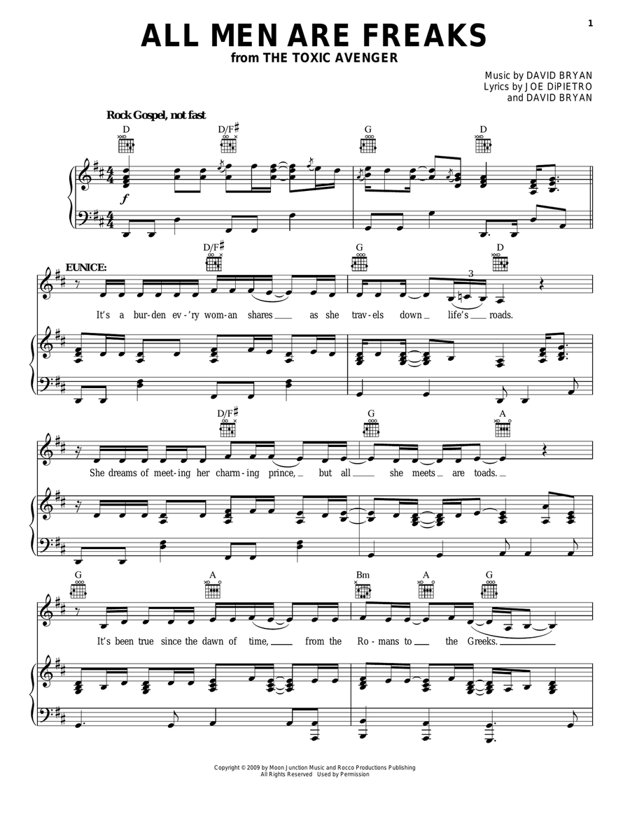 All Men Are Freaks All Men Are Freaks Guitar scores gallery preview page 1