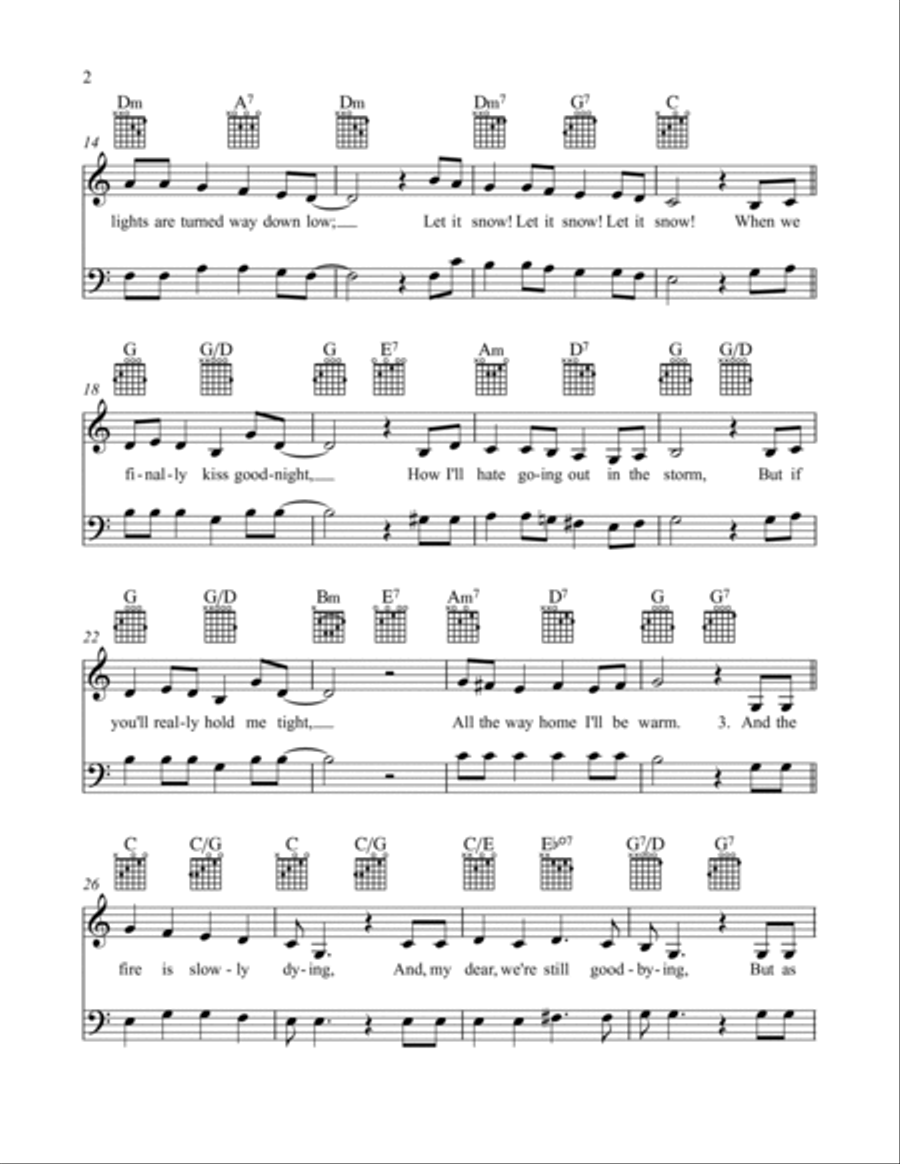 Let It Snow! Let It Snow! Let It Snow! Piano scores gallery preview page 3