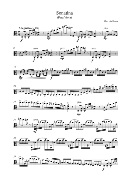 Sonatina para Viola (Sonatina for Viola)
