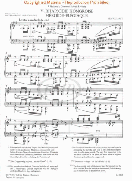 Hungarian Rhapsody No. 5 – “Héroïde – Élégiaque”