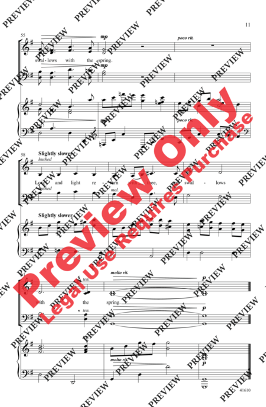 Aura Lee - SoundTrax CD (CD only) Choir scores gallery preview page 10