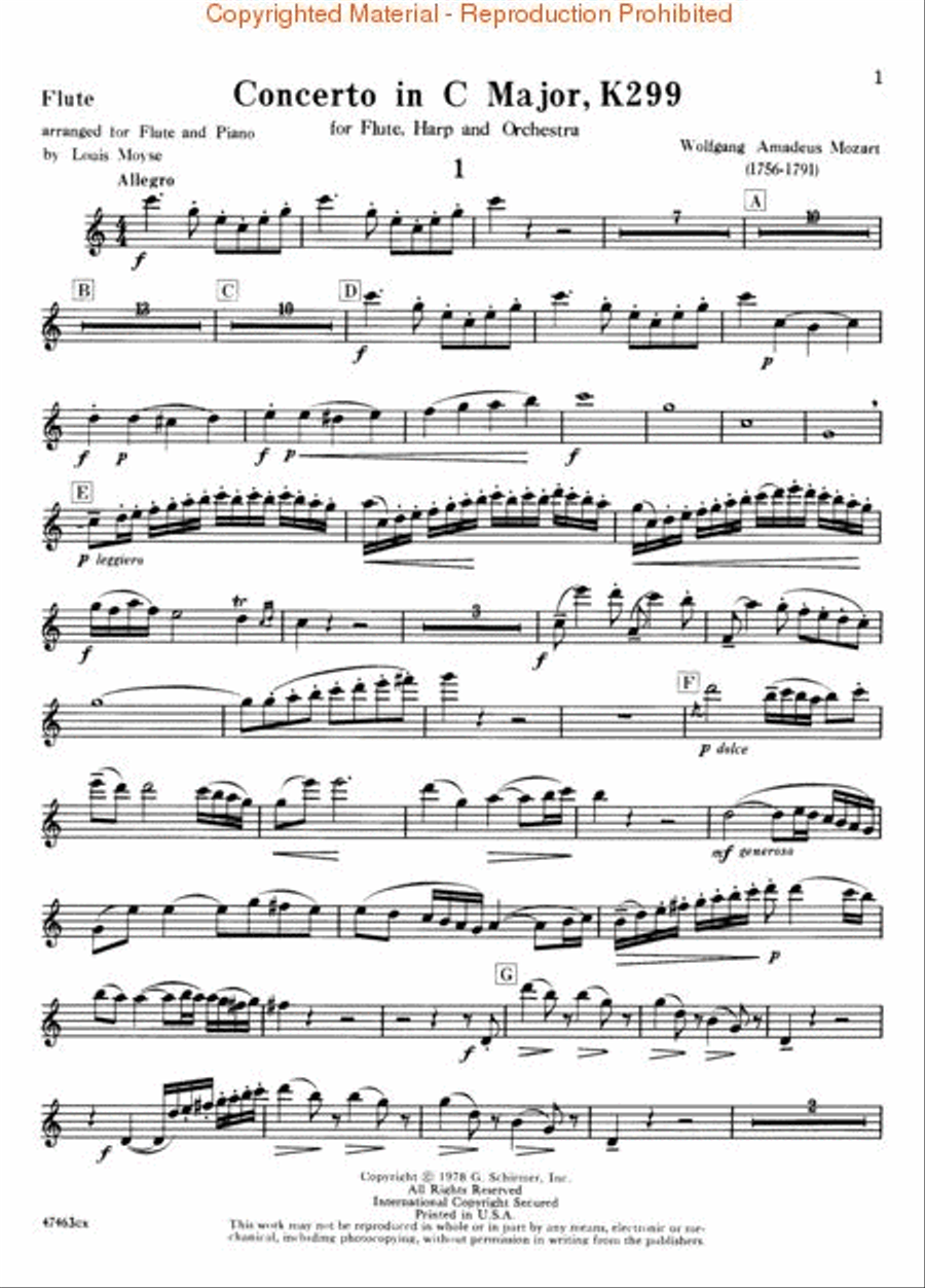 Concerto in C Major, K. 299 Orchestra scores gallery preview page 2