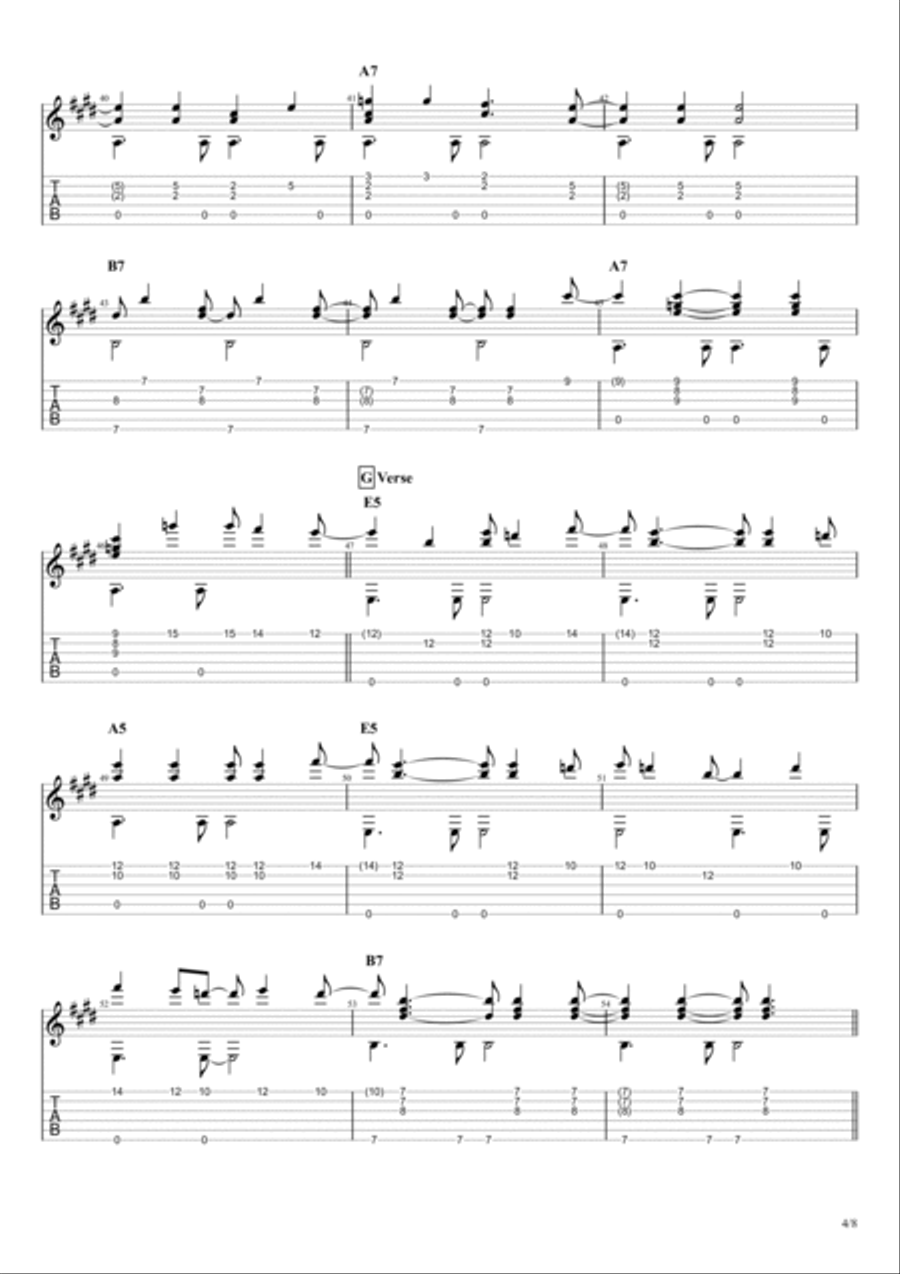 I Saw Her Standing There Guitar Tablature scores gallery preview page 5