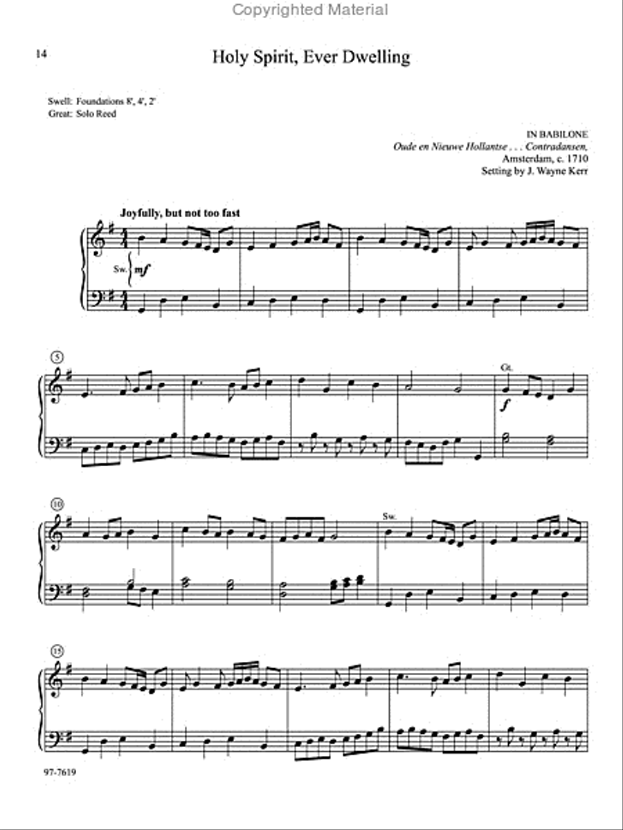 All the Saints Adore Thee: Easy Hymn Preludes for Manuals Organ scores gallery preview page 8