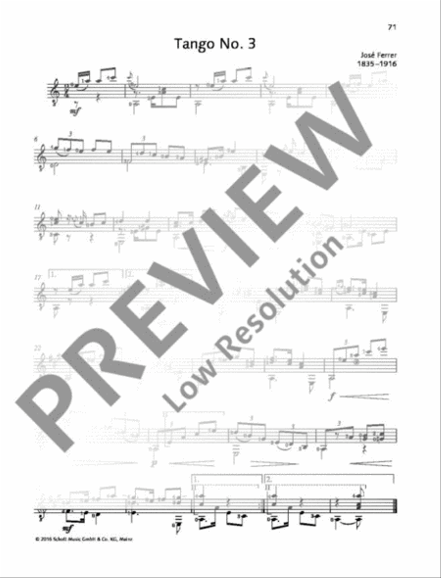 Tango No. 3 Classical Guitar scores gallery preview page 2