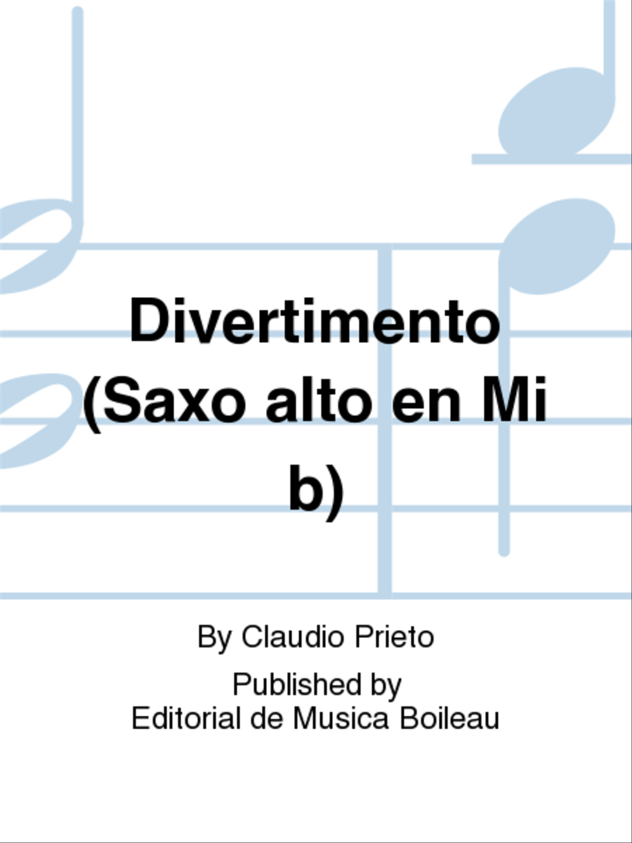 Divertimento (Saxo alto en Mi b) Baritone Saxophone scores gallery preview page 1