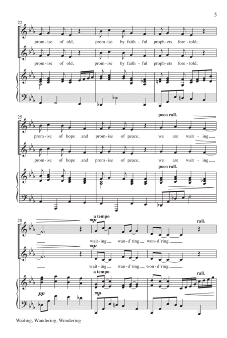 Waiting, Wandering, Wondering 2-Part scores gallery preview page 6