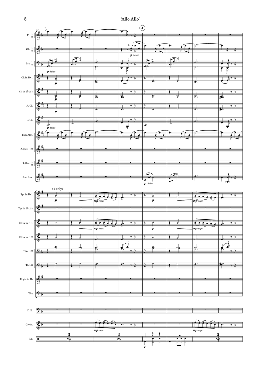 'allo 'allo Concert Band scores gallery preview page 5