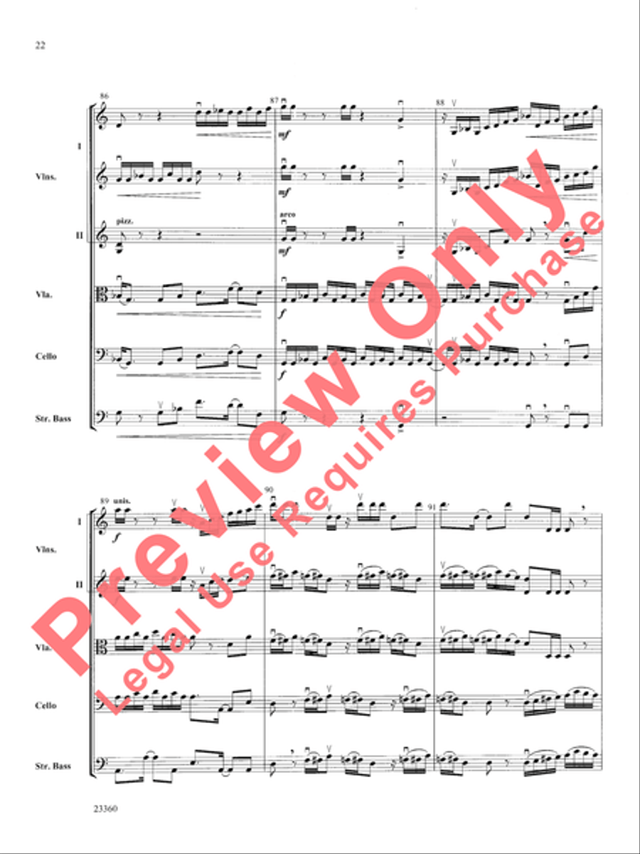 Folk Tune Air and Fiddler's Fury String Orchestra scores gallery preview page 23