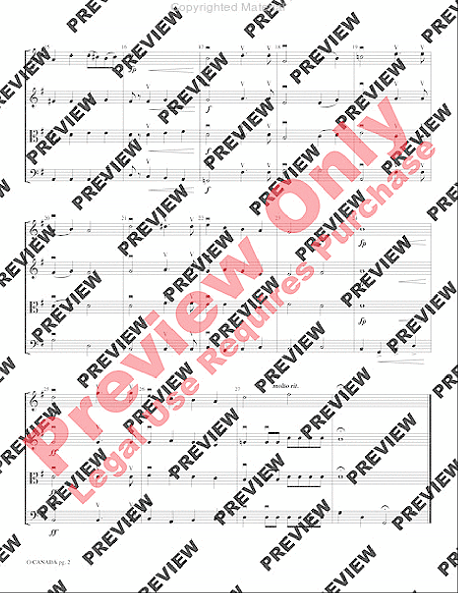 O Canada String Orchestra scores gallery preview page 5