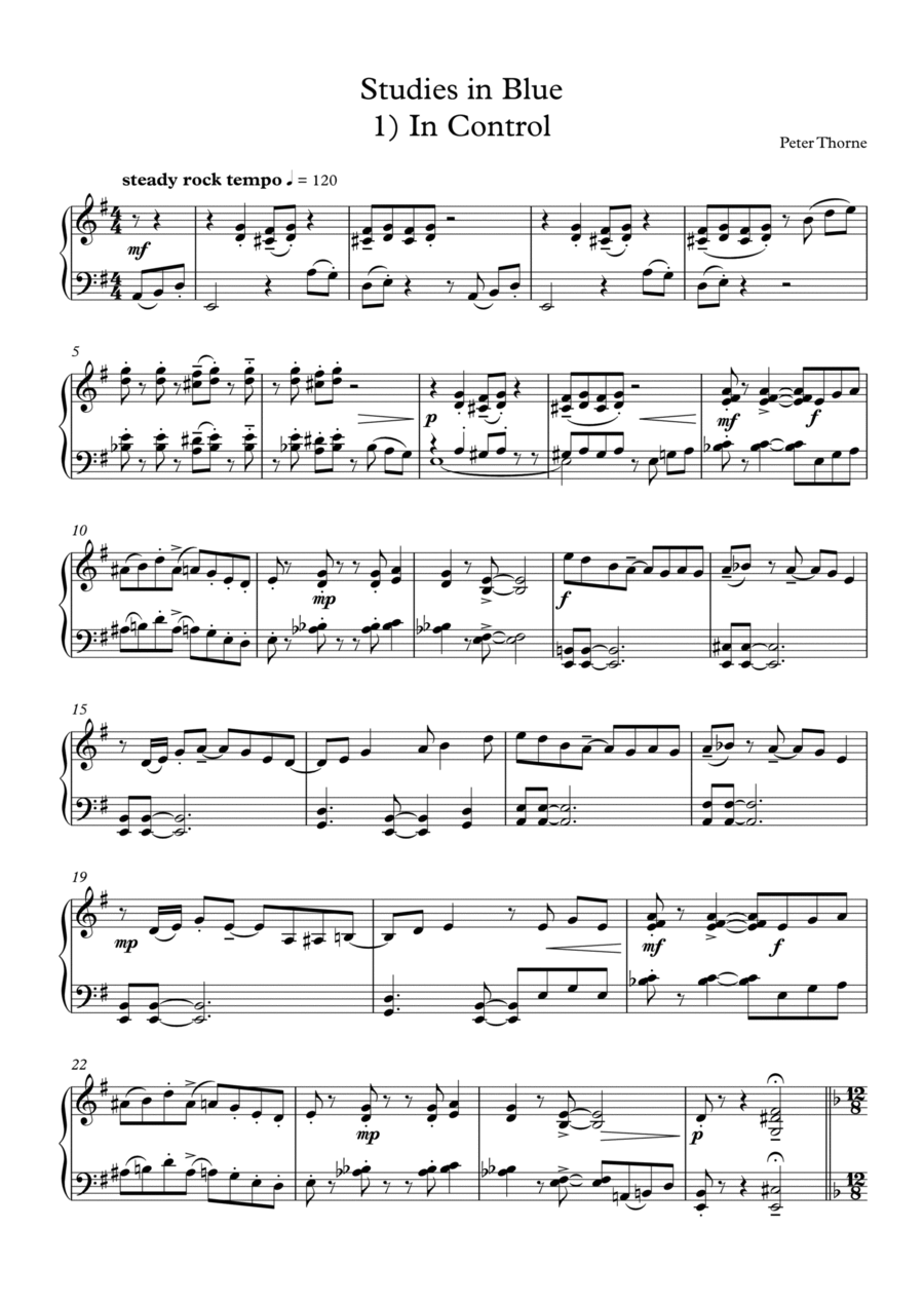 Studies In Blue Piano Method scores gallery preview page 1