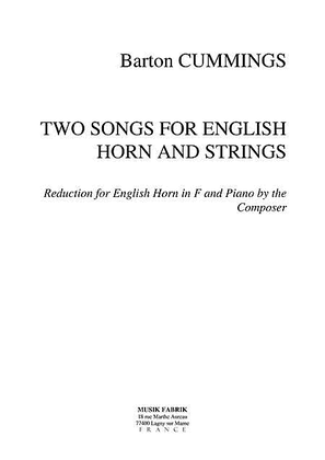 Book cover for Two Songs for English Horn and Strings