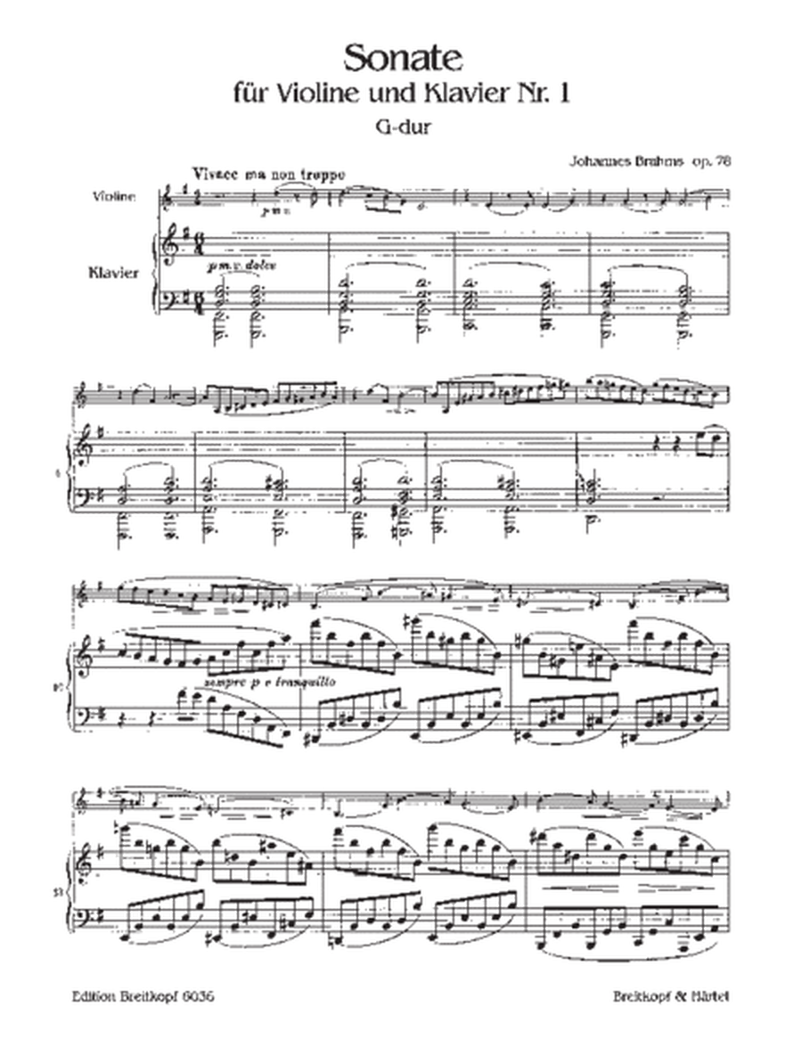 Sonata No. 1 in G major Op. 78