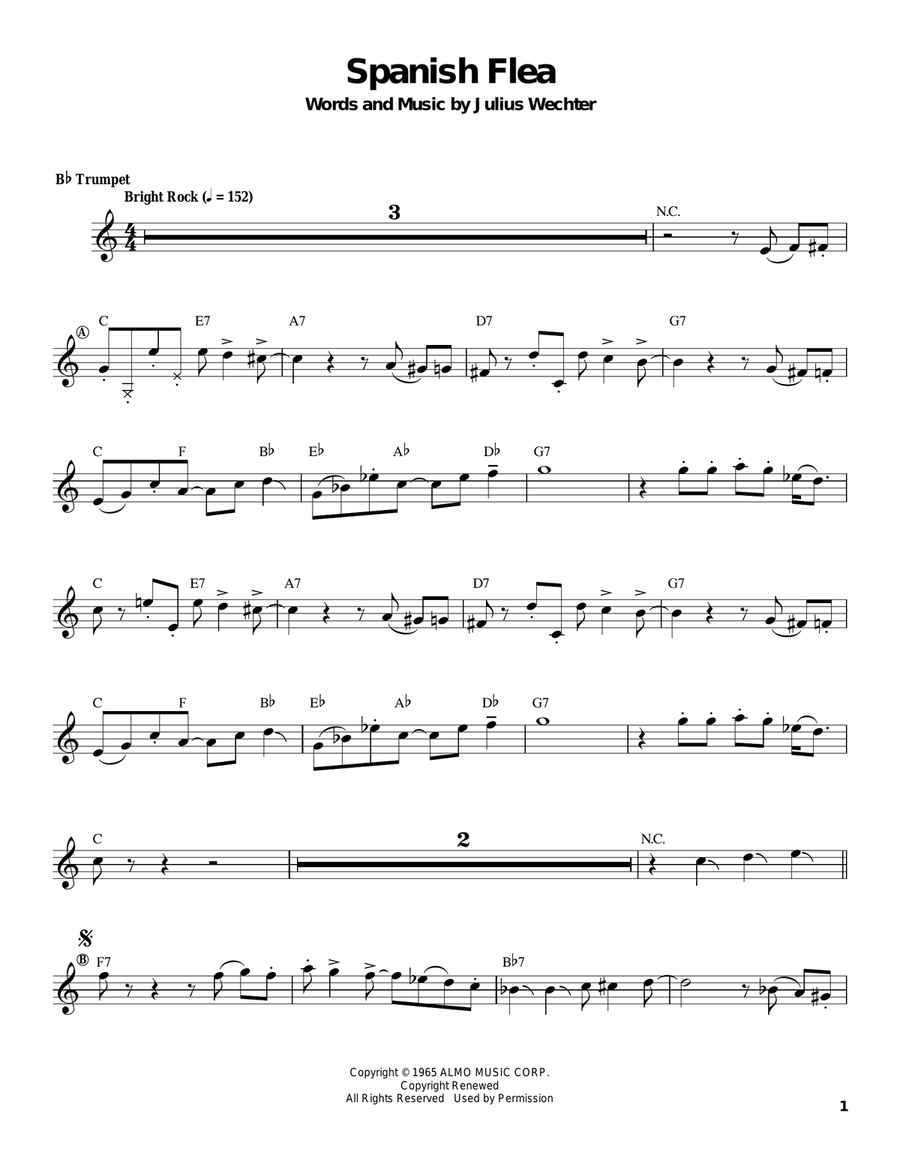 Spanish Flea Trumpet scores gallery preview page 1