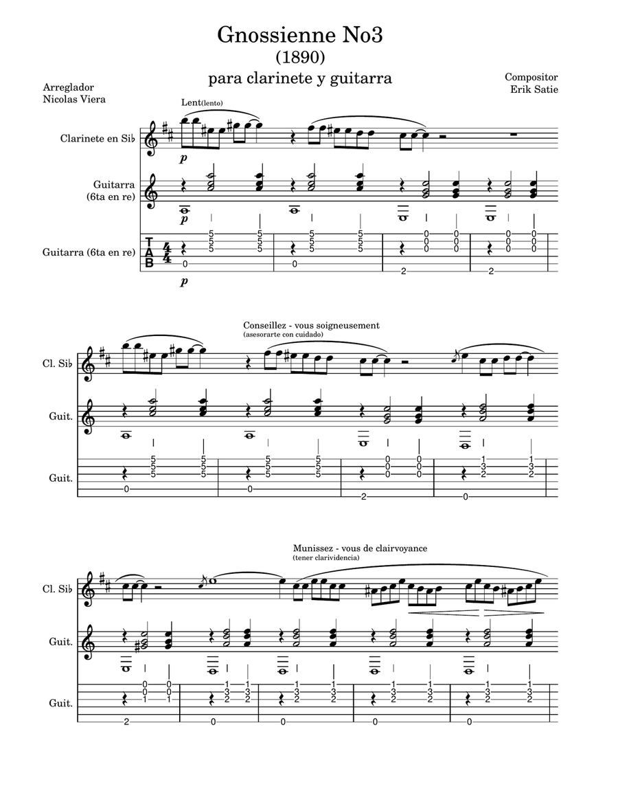 Gnossiene No3 Chamber Music scores gallery preview page 5