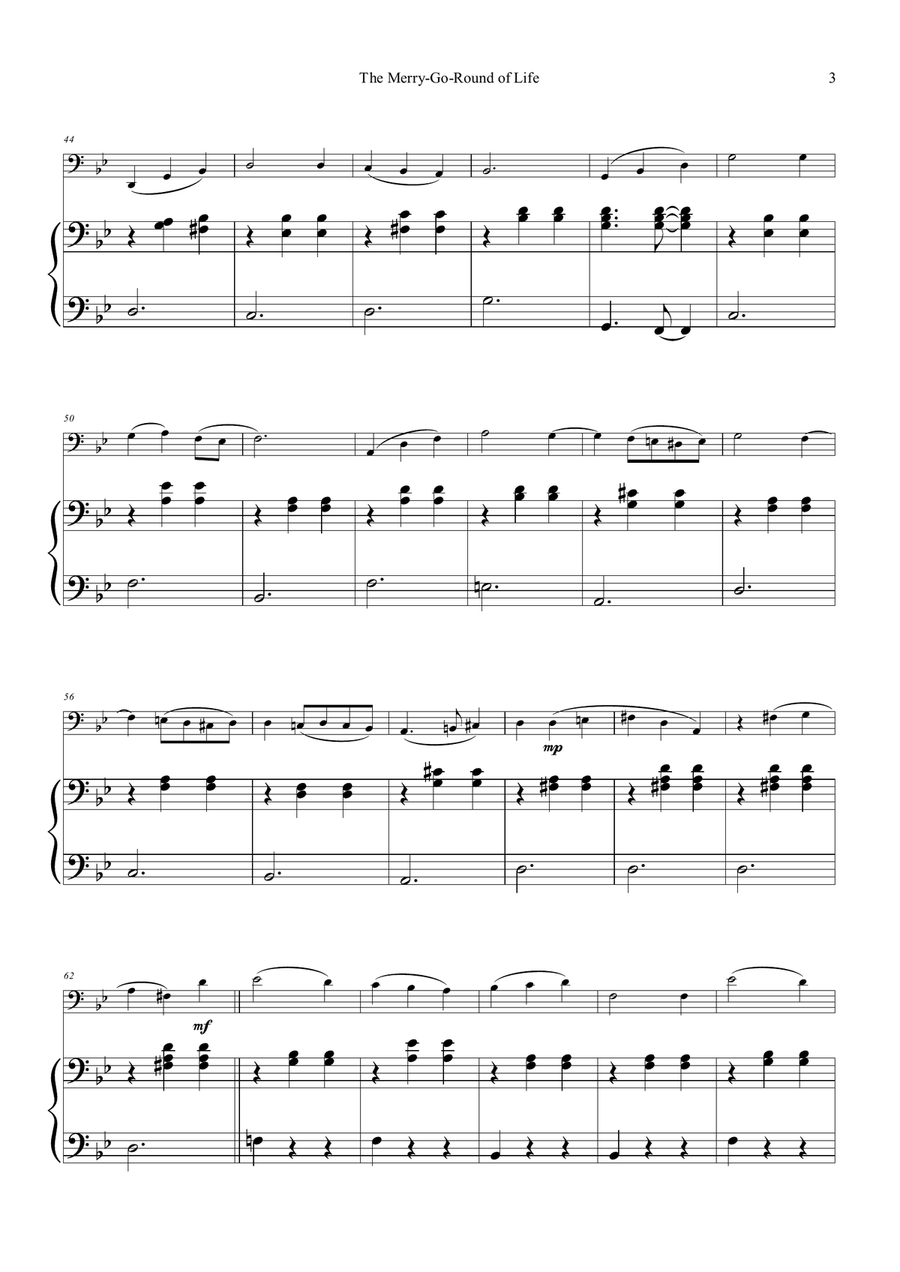Merry-go-round Of Life Chamber Music scores gallery preview page 3
