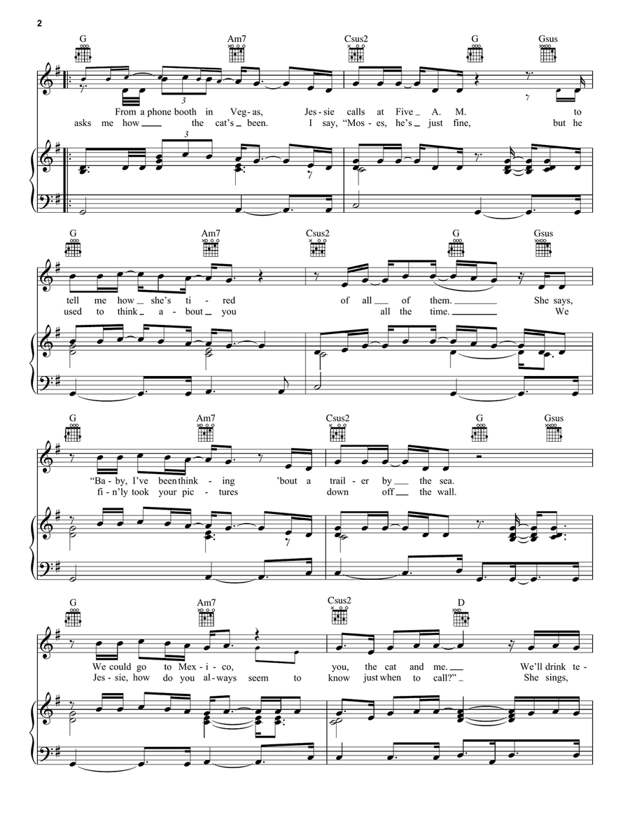 Jessie Piano, Vocal, Guitar scores gallery preview page 2